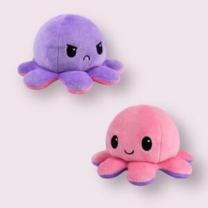 TeeTurtle - The Original Reversible Octopus Plushie - Pink + Purple
